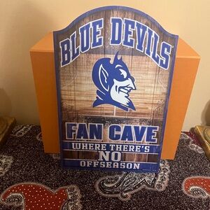 Wincraft NCAA Duke Blue Devils Fan Cave Wood Sign